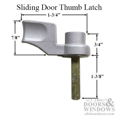 They swing open and typically outward. . Pella sliding door thumb latch replacement